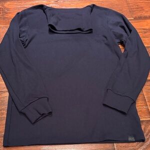 Uniqlo Ultra Warm Navy Long Sleeve Top